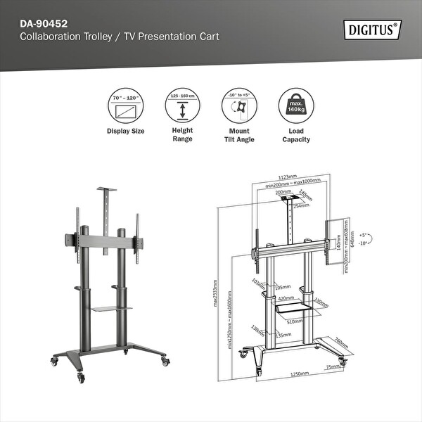 Digitus TV Sunum Arabası - 70-120