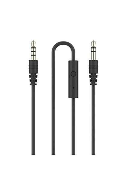 Jopus Mikrofonlu AUX Ses Kablosu 3.5 MM 1M - Siyah