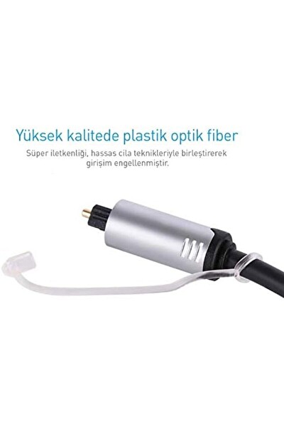 Prolink 60 CM Optik Kablo Toslink Plug Metal Premıum Chrome Audıo Optik Fiber Ses Kablosu