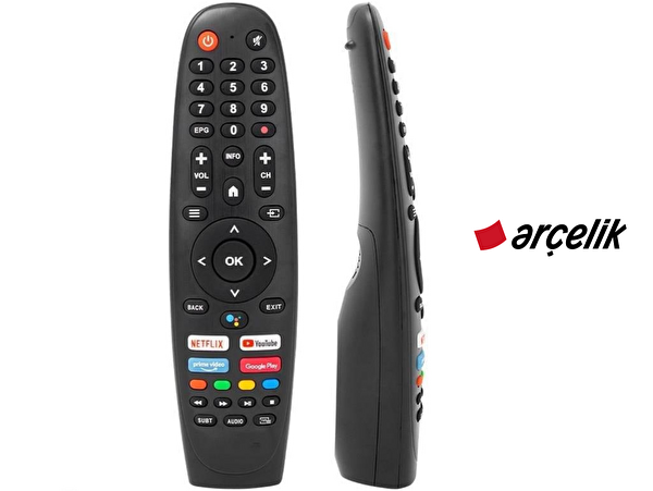 Herz Arçelik İle Uyumlu Android TV Kumandası Mikrofonlu