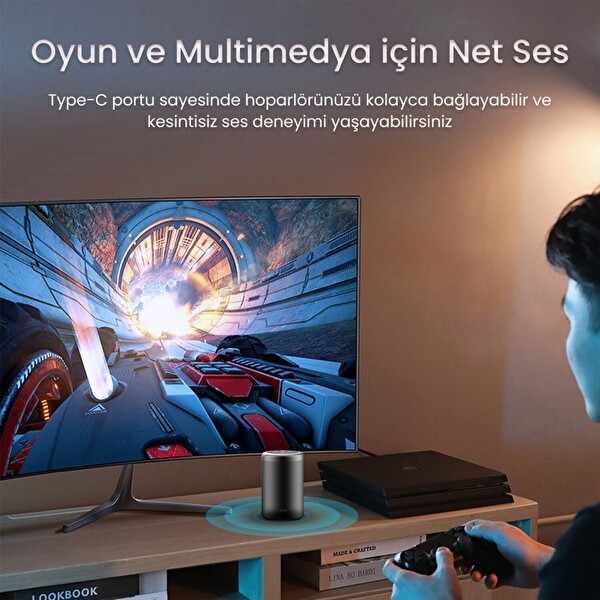 VegGieg Type-C To 3.5MM Aux Ve Mikrofon Dönüştürücü Adaptör DAC Chip HiFi Ses Kartı