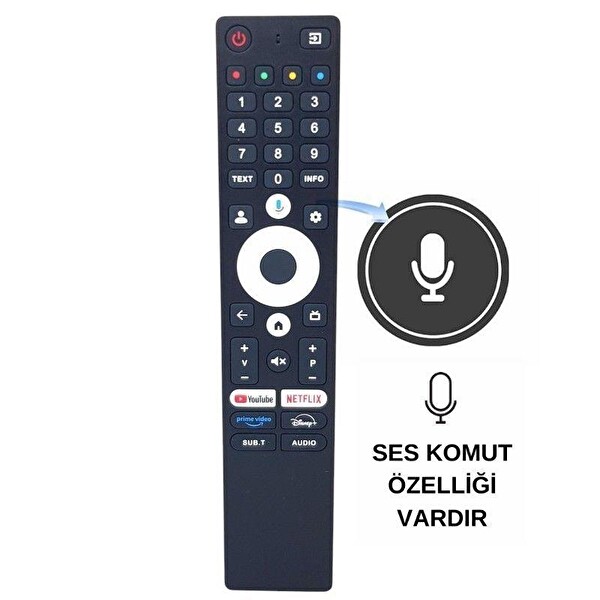 Electroon Onvo 43OVF5000AQ Uyumlu Ses Komutlu Android LED TV Kumanda