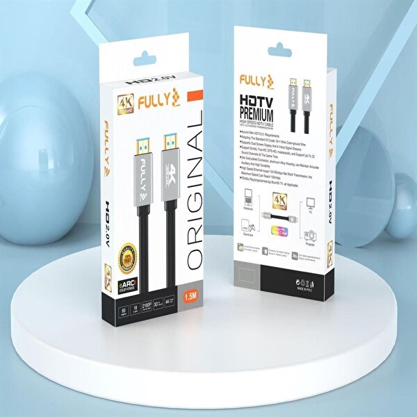 Fully G-507L 4Kx2K 60Hz UHD 2.0V HDMI Kablo Gri - 1.5M