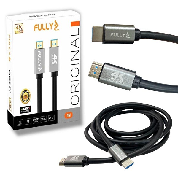 Fully G-507N 4Kx2K 60Hz UHD 2.0V HDMI Kablo Koyu Gri - 5M