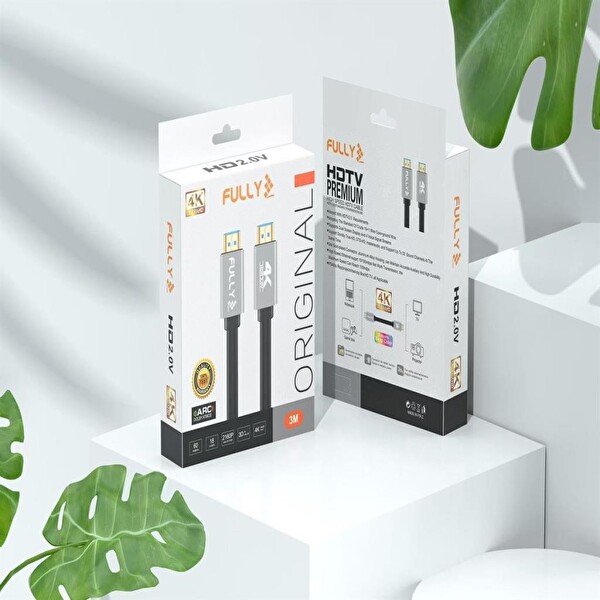 Fully G-507M 4Kx2K 60Hz UHD 2.0V HDMI Kablo Gri - 3M