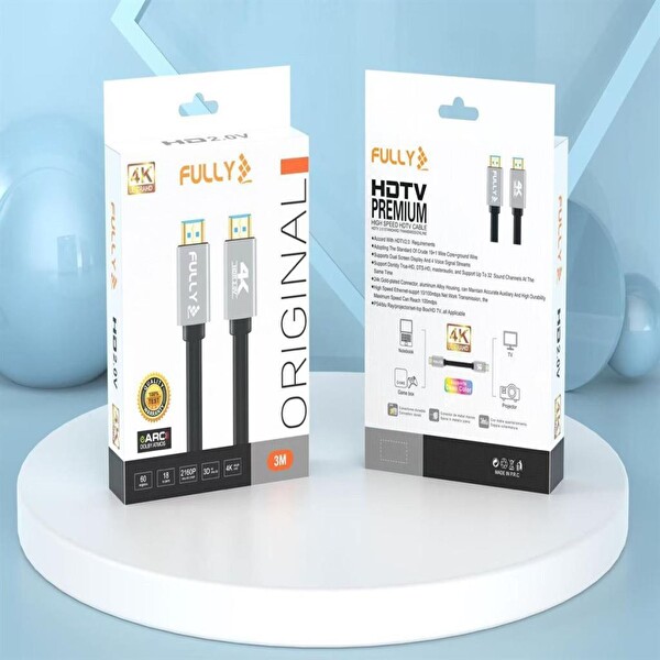 Fully G-507M 4Kx2K 60Hz UHD 2.0V HDMI Kablo Gri - 3M