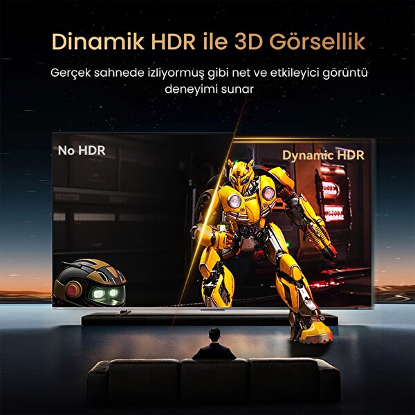 VegGieg Type-C To DP 8K 60Hz 4K 240Hz HDR ARC 48Gbps Örgülü Çift Yönlü Görüntü HDMI Kablo - 1 M