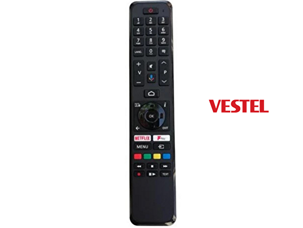 Herz Vestel İle Uyumlu Lcd LED Netflix Televizyon Kumandası - Ses Komutlu
