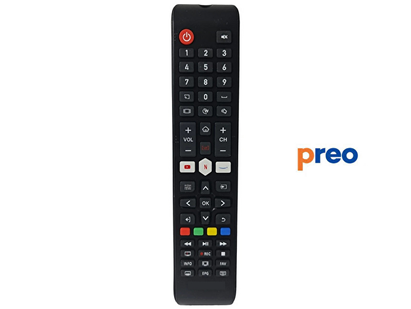 Generic Preo Uyumlu Netflix Youtube Tuşlu LED Televizyon Uzaktan Kumandası