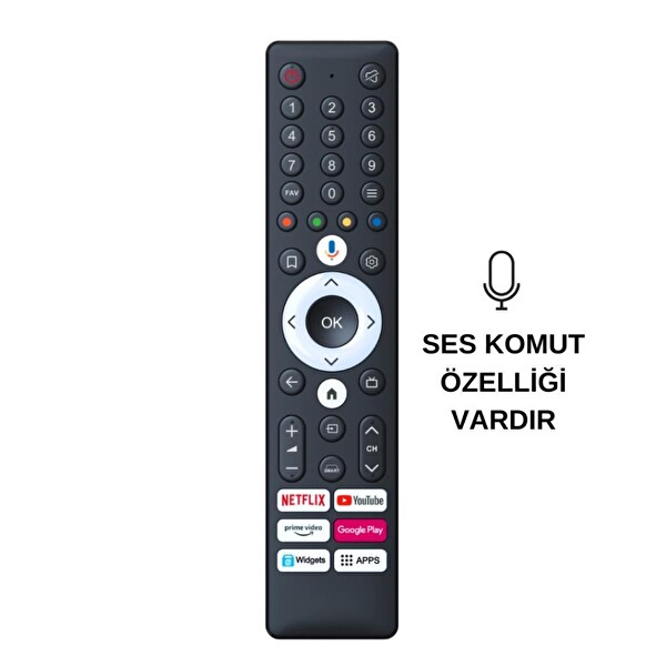 Electroon Arçelik A98Q995 X 4K Android TV Uyumlu Kumanda   Ses Komutlu
