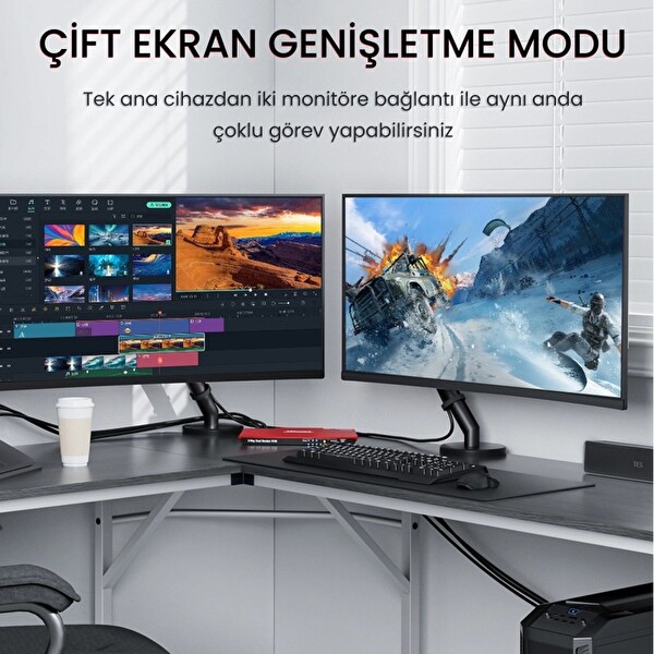 VegGieg DisplayPort (DP) to VGA Full HD 60Hz Görüntü Video Aktarım Kablosu 1.5 Metre