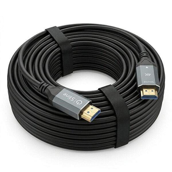 Sline Line Of Technology 4K 60HZ Fiber Optik 100M HDMI Kablo