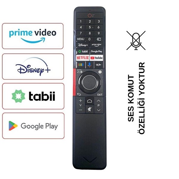 Electroon Vestel RM L2010 Uyumlu Google Play Android TV Kumanda   Ses Komutsuz
