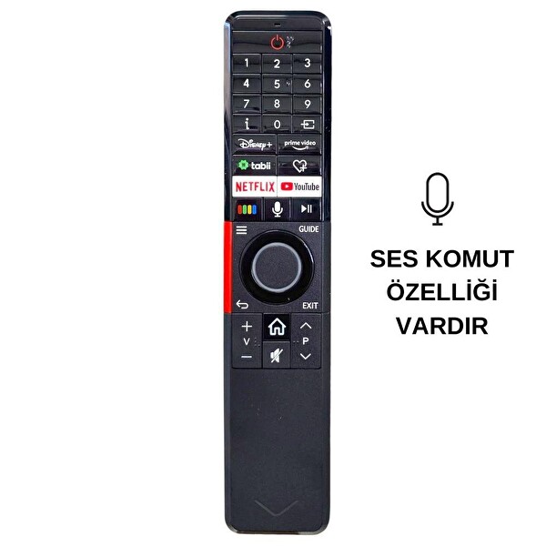 Electroon Vestel Google Play Android Type C Şarjlı TV Kumandası   Ses Komutlu