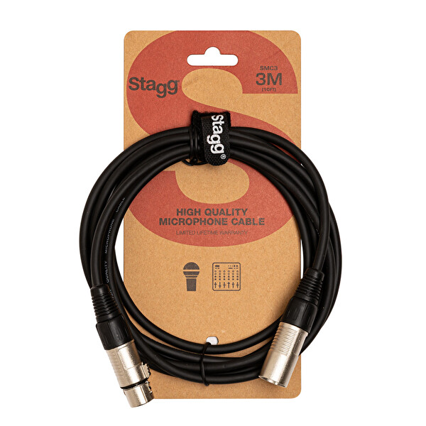 Stagg SMC3 3 M Mikrofon Kablosu XLR Dişi - XLR Erkek
