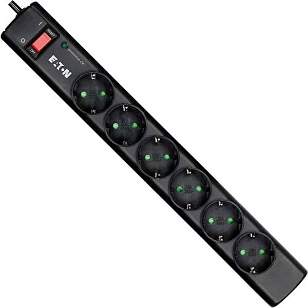 Eaton 6'lı Schuko 6 DIN-PS6D Akım Korumalı Priz