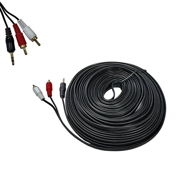 Multibox 2RCA-3.5 MM 20M Stereo Aux Altın Kablo