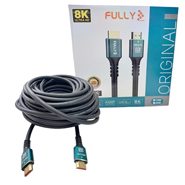 Fully 15M 8K 2.1v 7680x4320P HDMI Kablo