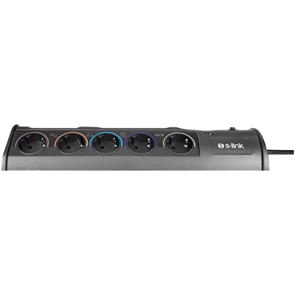 S-Link PrizHive PRZ01 3M 1860 Joule Type-C USB 10'lu Akım Korumalı Priz