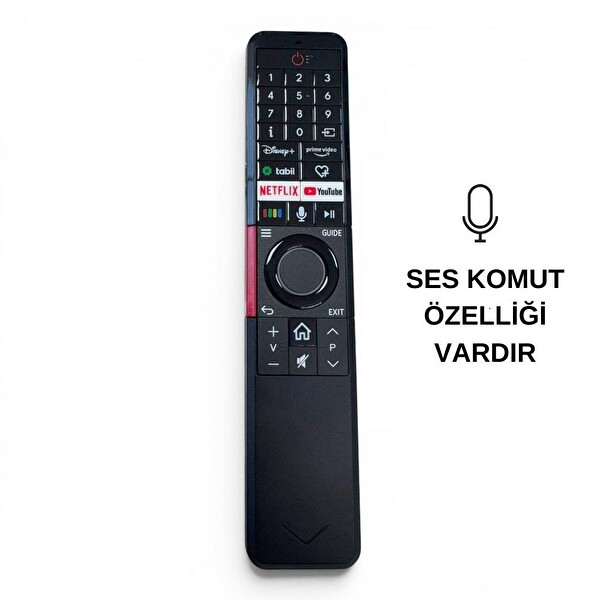 Electroon Vestel  Uyumlu Google Play Android Tv Kumandası Ses Komutlu