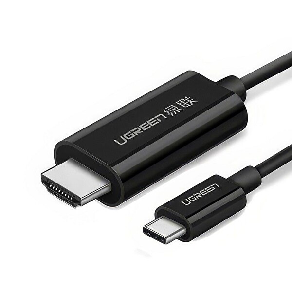 Ugreen 65188 MM121 4K USB C to 1 M Siyah HDMI Görüntü ve Ses Aktarım Kablosu