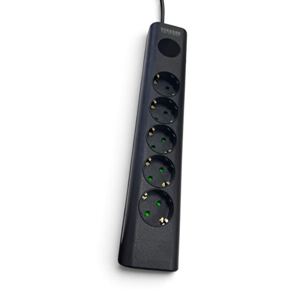 Eurobox SH-4633 5'li 2 Metre Kablolu Akım Korumalı Grup Priz