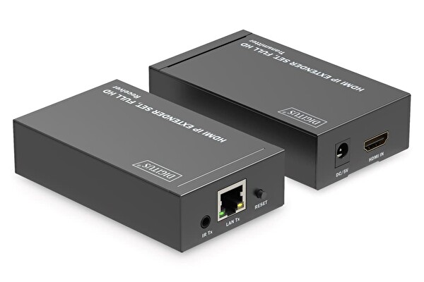 Digitus DS-55517 HDMI IP Extender 120 M 1080p 60Hz CAT6/7/8 Görüntü Aktarıcı Seti