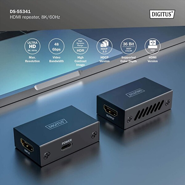 Digitus HDMI 8K 60Hz 10m 8K 60, 16 M 4K 60Hz Uzatıcı 4