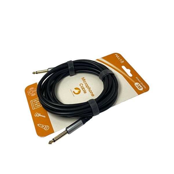 Fully 3M 6.3 MM Erkek-Erkek Mono Gitar Kablo Siyah