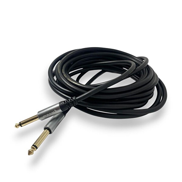 Fully 3M 6.3 MM Erkek-Erkek Mono Gitar Kablo Siyah