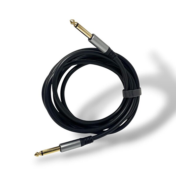 Fully 3M 6.3 MM Erkek-Erkek Mono Gitar Kablo Siyah