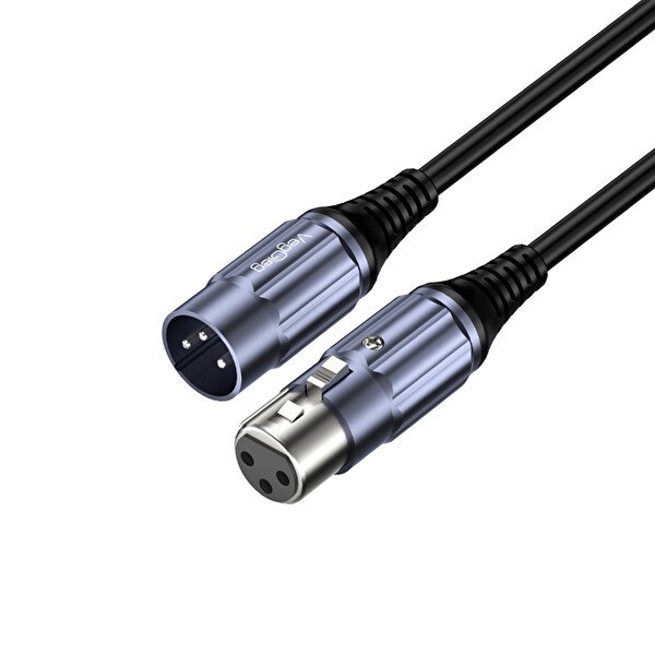VegGieg XLR Erkek Dişi Profesyonel Mikrofon Kablosu Hi Fi Ses Kalitesi OFC Bakır Enstrüman Ses Kablosu   1.5 M 8