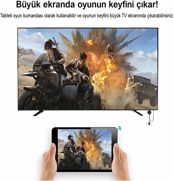 Coverzone Kablosuz HDMI Görüntü Aktarıcı ENT 2.4G AirPlay DLNA WiFi Adaptör G38