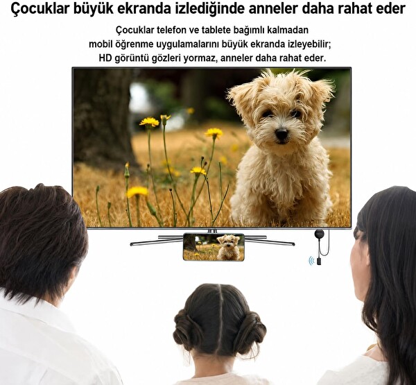 Coverzone Kablosuz HDMI Görüntü Aktarıcı ENT 2.4G AirPlay DLNA WiFi Adaptör G38
