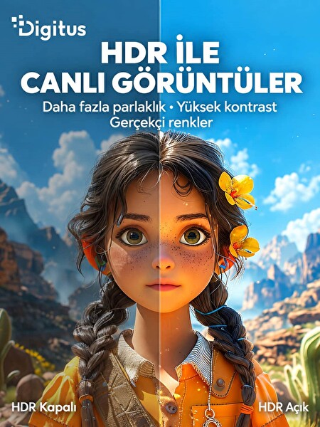 Digitus 100 Metre HDMI AOC Hibrit Fiber Optik Kablo 8K 60Hz UHD 48 Gbps HDR