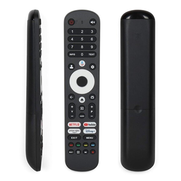 Electroon Profilo Netflix-Youtube-Prime Video-Disney Tuşlu LCD Akıllı TV Kumanda - Ses Komutlu