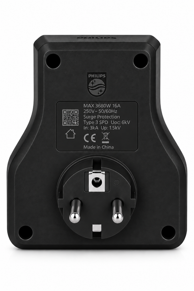Philips CHP7022B/62 1140J Aşırı Gerilim Koruma 2'li Akım Korumalı Priz