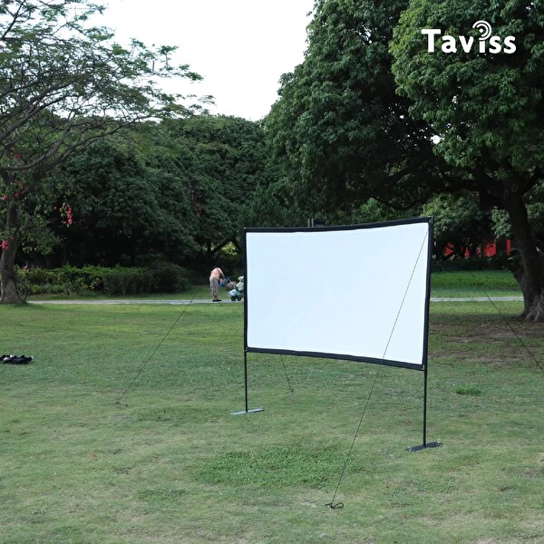 Taviss 276x157 CM Standlı Açık Alan Projeksiyon Perdesi