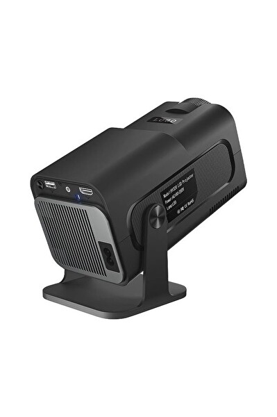 Torima HY320 Siyah Taşınabilir Sinema Projektörü 4K 1080P Ev Sineması Bluetooth Android Akıllı Projeksiyon Wi-Fi