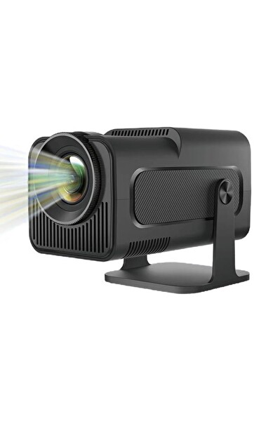 Torima HY320 Siyah Taşınabilir Sinema Projektörü 4K 1080P Ev Sineması Bluetooth Android Akıllı Projeksiyon Wi-Fi