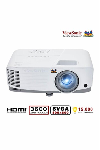 Viewsonic PA700S DLP SVGA(800X600) 4500AL 2XHDMI 1XVGA 12.500:1 3W Hoparlör Projeksiyon