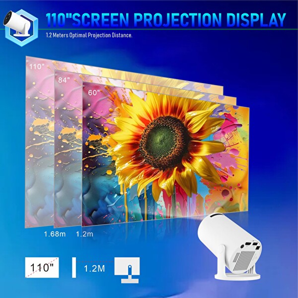 Elinux HY300 PRO + Akıllı Android 14 Projektör Cihazı - H726