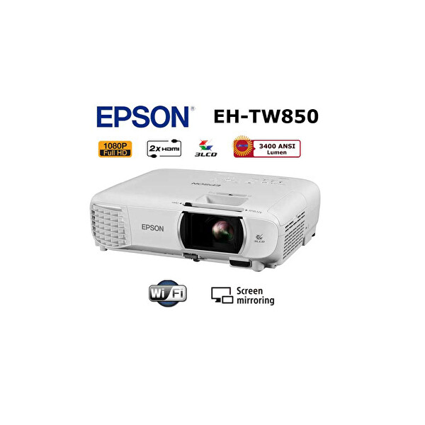 Epson EH-TW850 FHD Kablosuz Projeksiyon Cihazı - Beyaz