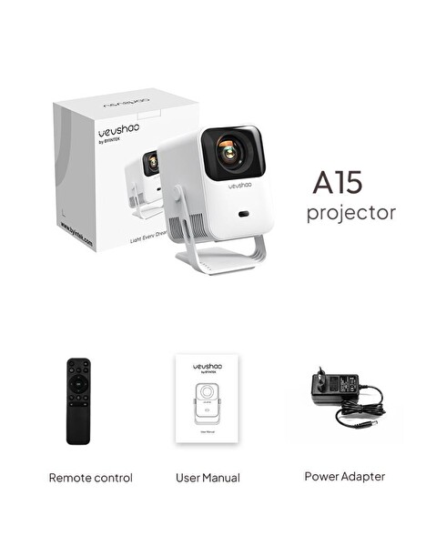 Byintek Vevshao A15 250 ANSI Wi-Fi Android Projeksiyon Cihazı