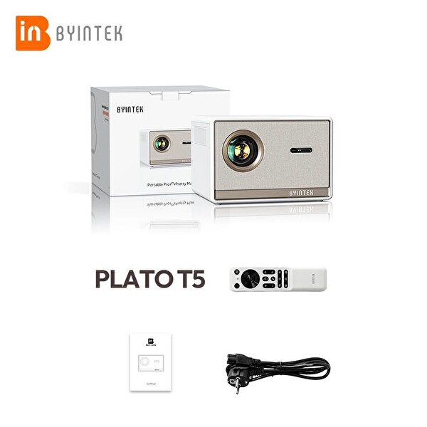 Byintek T5 Max 1000 ANSI Wi-Fi Android Google TV Lisanslı 1080P FHD Projeksiyon Cihazı