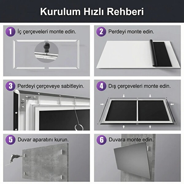 Proscenic Proscreen Pro Serisi 332x187 CM ALR Fixed Frame Perde