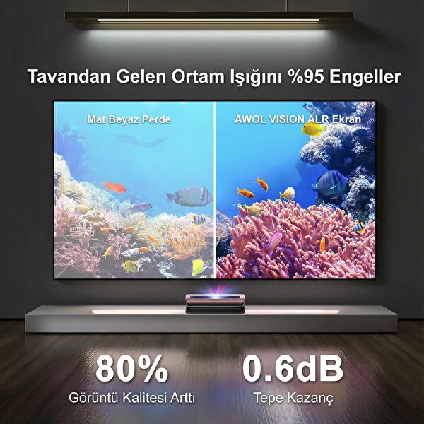 Proscenic Proscreen Pro Serisi 300x169 CM ALR Fixed Frame Perde