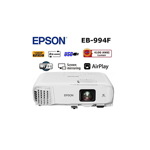Epson EB-994F Kablosuz Full HD 4100 Ansi Lümen Projeksiyon Cihazı