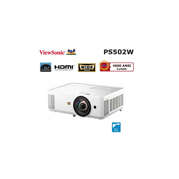 Viewsonic PS502W Kısa Mesafe HD 4000 Ansi Lümen Projeksiyon Cihazı