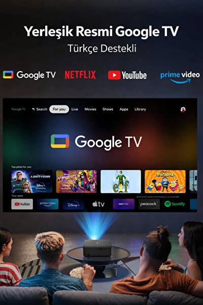 TaoTronics TT-SP011 Mini Projeksiyon Cihazı 1080P Ev Sinema Wi-Fi Bluetooth (Taotronics TT-BH1121-RED Kablosuz Kulaklık Hediyeli)